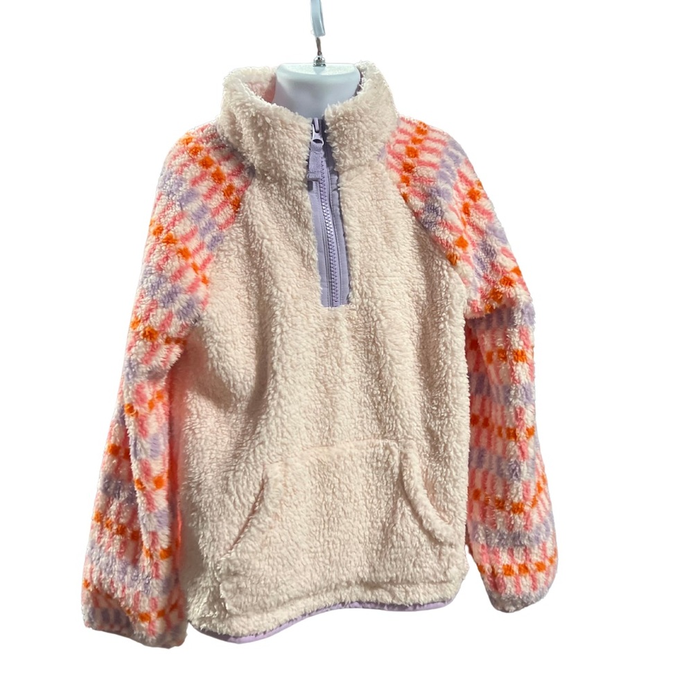 Girls Cat And Jack M 8 Fleece Long Sleeve Shirt Pink Orange Purple